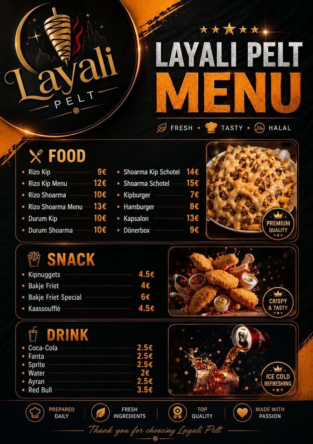 Layali Menu